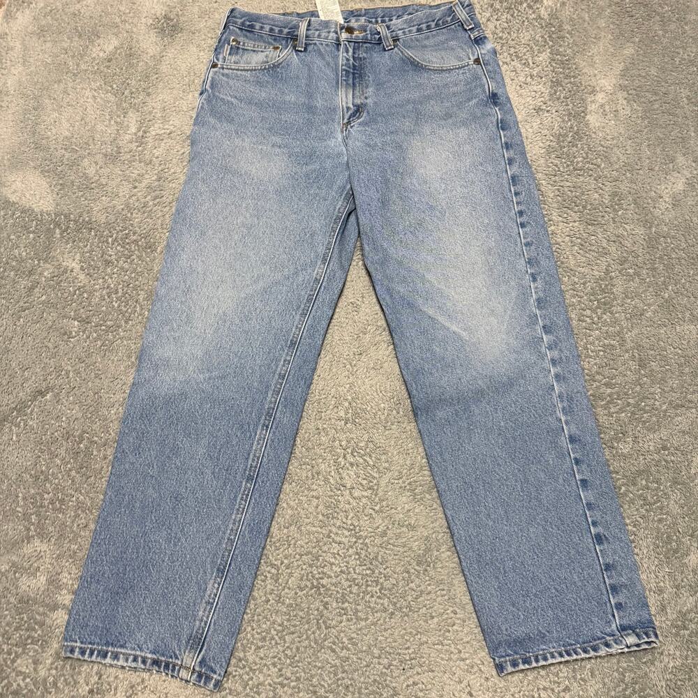 Carhartt Jeans Mens 34 x30 Blue Workwear Relaxed Straight Mexico